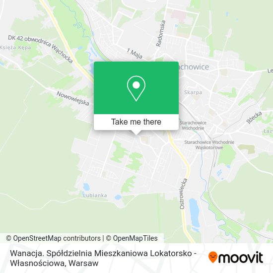 Wanacja. Spółdzielnia Mieszkaniowa Lokatorsko - Własnościowa map