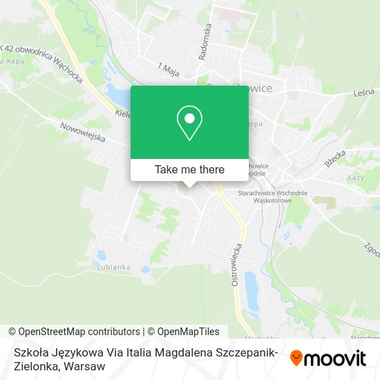 Szkoła Językowa Via Italia Magdalena Szczepanik-Zielonka map