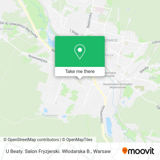 U Beaty. Salon Fryzjerski. Włodarska B. map