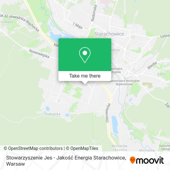 Карта Stowarzyszenie Jes - Jakość Energia Starachowice