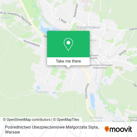 Pośrednictwo Ubezpieczeniowe Małgorzata Sipta map