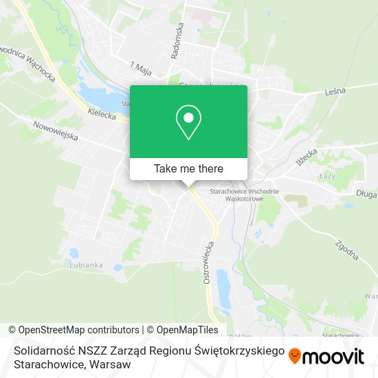 Solidarność NSZZ Zarząd Regionu Świętokrzyskiego Starachowice map