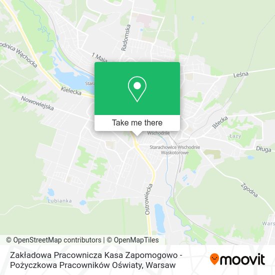 Zakładowa Pracownicza Kasa Zapomogowo - Pożyczkowa Pracowników Oświaty map