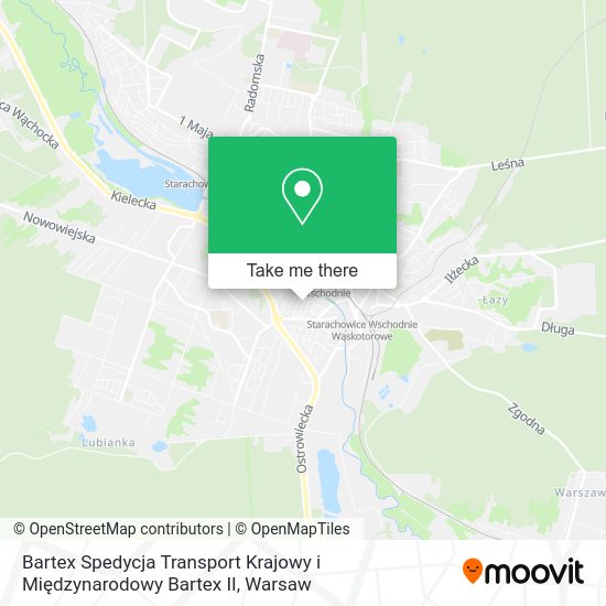 Bartex Spedycja Transport Krajowy i Międzynarodowy Bartex II map