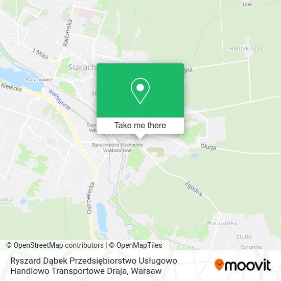 Ryszard Dąbek Przedsiębiorstwo Usługowo Handlowo Transportowe Draja map