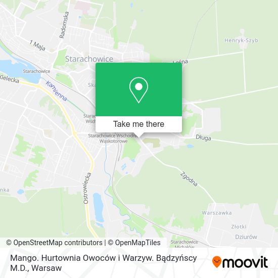 Mango. Hurtownia Owoców i Warzyw. Bądzyńscy M.D. map