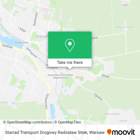 Карта Starrad Transport Drogowy Radosław Sitek