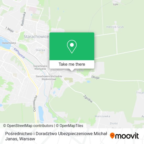 Pośrednictwo i Doradztwo Ubezpieczeniowe Michał Janas map