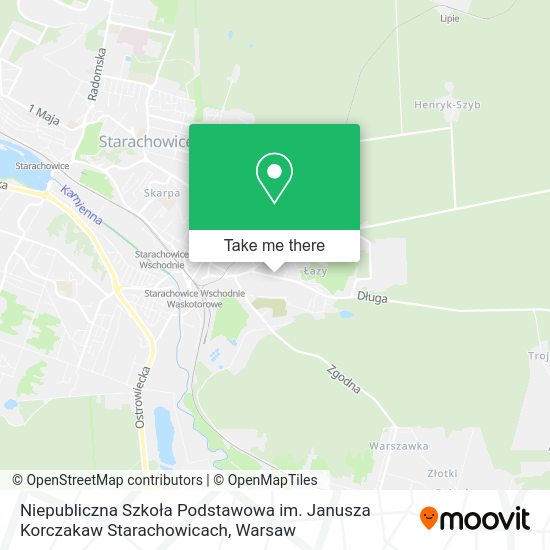 Niepubliczna Szkoła Podstawowa im. Janusza Korczakaw Starachowicach map