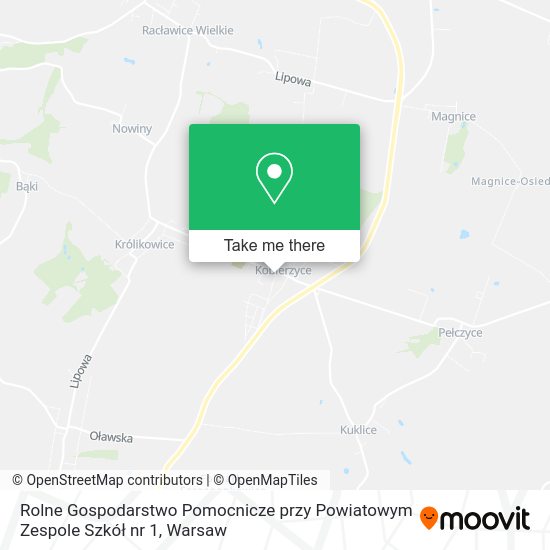 Карта Rolne Gospodarstwo Pomocnicze przy Powiatowym Zespole Szkół nr 1