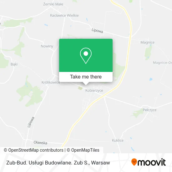 Карта Zub-Bud. Usługi Budowlane. Zub S.