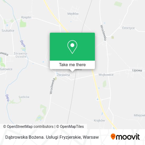 Карта Dąbrowska Bożena. Usługi Fryzjerskie