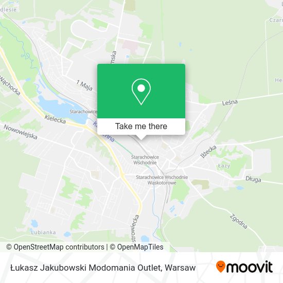 Łukasz Jakubowski Modomania Outlet map