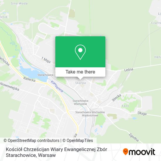 Kościół Chrześcijan Wiary Ewangelicznej Zbór Starachowice map