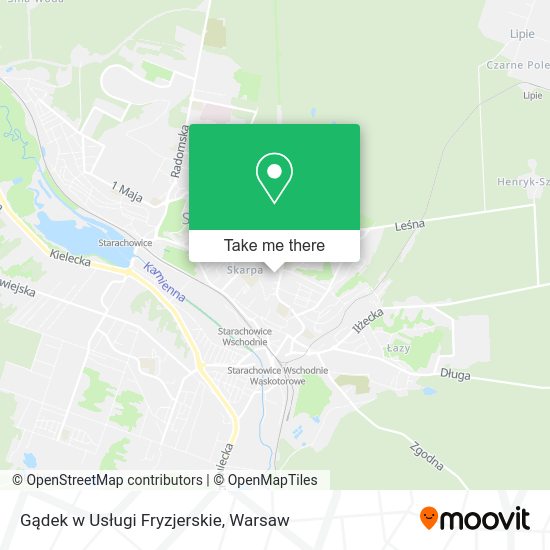 Gądek w Usługi Fryzjerskie map