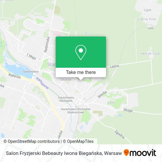 Salon Fryzjerski Bebeauty Iwona Biegańska map