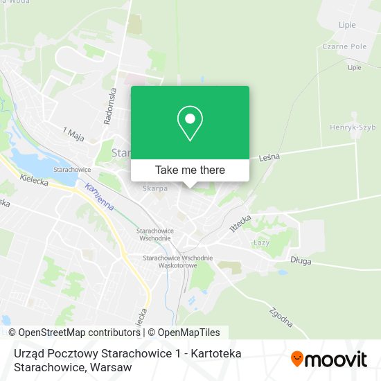 Urząd Pocztowy Starachowice 1 - Kartoteka Starachowice map