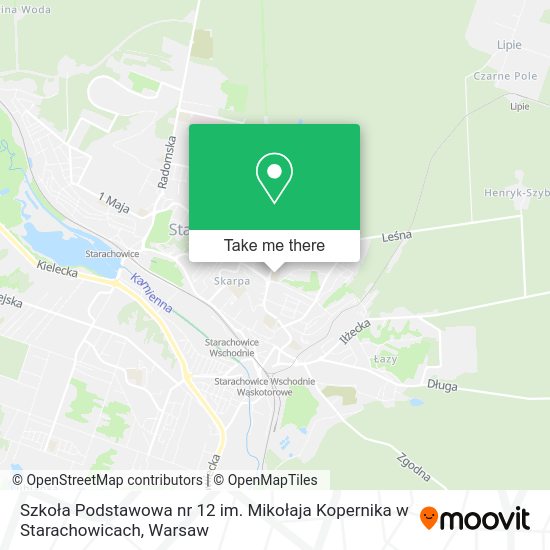 Szkoła Podstawowa nr 12 im. Mikołaja Kopernika w Starachowicach map