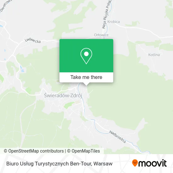 Карта Biuro Usług Turystycznych Ben-Tour