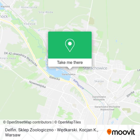 Delfin. Sklep Zoologiczno - Wędkarski. Kocjan K. map