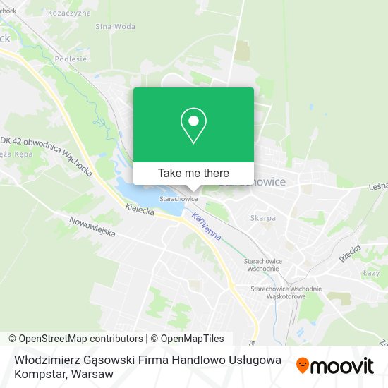 Włodzimierz Gąsowski Firma Handlowo Usługowa Kompstar map