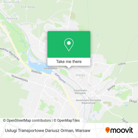 Usługi Transportowe Dariusz Orman map