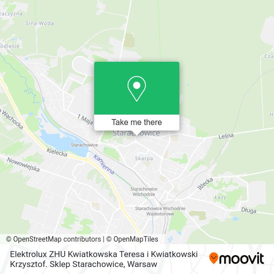 Elektrolux ZHU Kwiatkowska Teresa i Kwiatkowski Krzysztof. Sklep Starachowice map