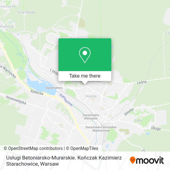 Usługi Betoniarsko-Murarskie. Kończak Kazimierz Starachowice map