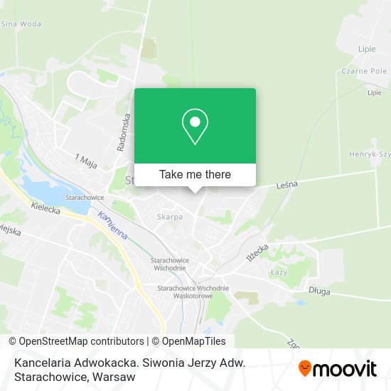 Kancelaria Adwokacka. Siwonia Jerzy Adw. Starachowice map