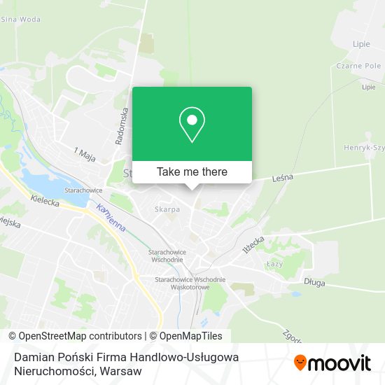 Damian Poński Firma Handlowo-Usługowa Nieruchomości map