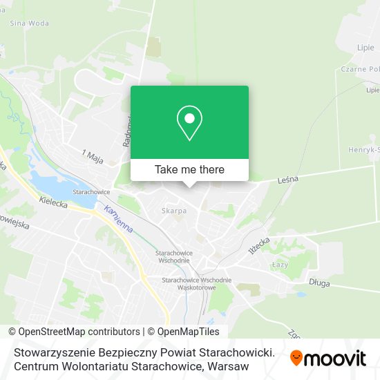 Stowarzyszenie Bezpieczny Powiat Starachowicki. Centrum Wolontariatu Starachowice map