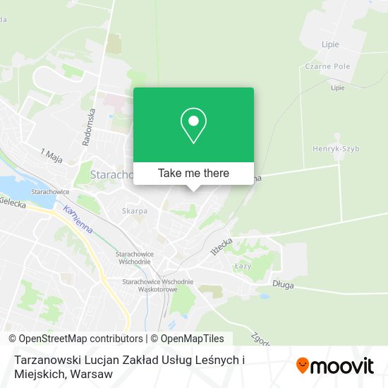 Tarzanowski Lucjan Zakład Usług Leśnych i Miejskich map