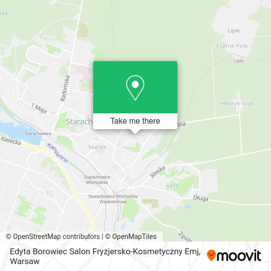 Карта Edyta Borowiec Salon Fryzjersko-Kosmetyczny Emj