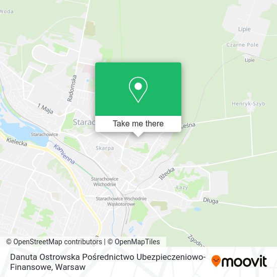 Danuta Ostrowska Pośrednictwo Ubezpieczeniowo-Finansowe map