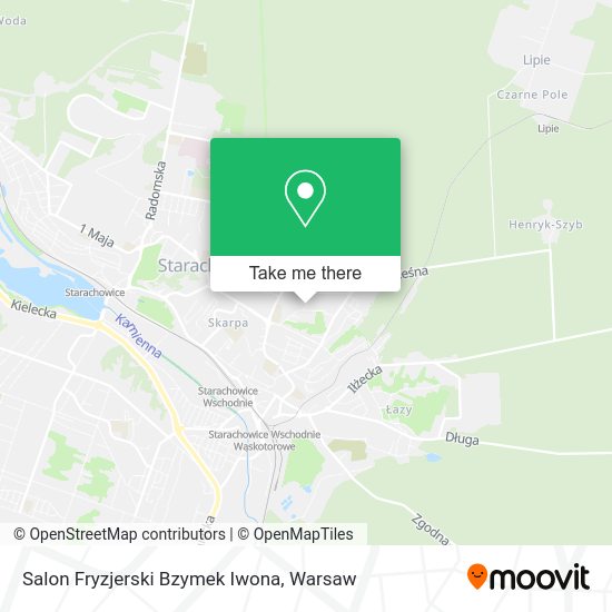 Salon Fryzjerski Bzymek Iwona map