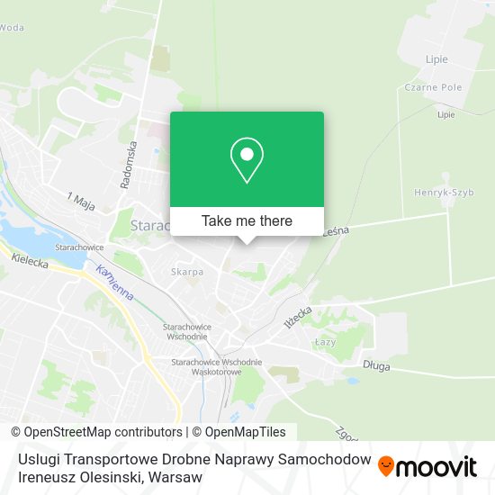 Uslugi Transportowe Drobne Naprawy Samochodow Ireneusz Olesinski map