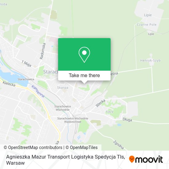 Карта Agnieszka Mazur Transport Logistyka Spedycja Tls