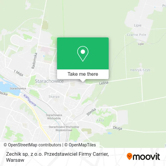 Карта Zechik sp. z o.o. Przedstawiciel Firmy Carrier