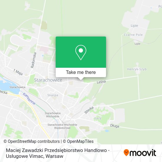 Maciej Zawadzki Przedsiębiorstwo Handlowo - Usługowe Vimac map