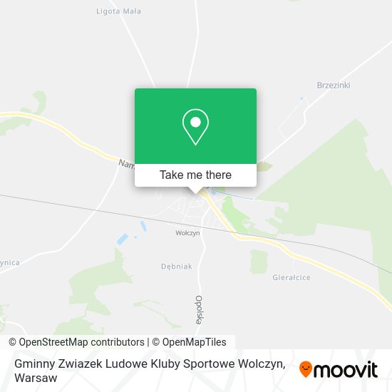 Gminny Zwiazek Ludowe Kluby Sportowe Wolczyn map