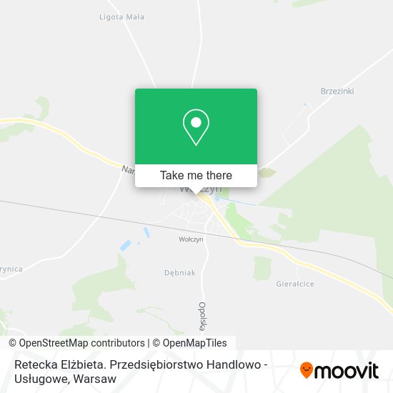 Retecka Elżbieta. Przedsiębiorstwo Handlowo - Usługowe map