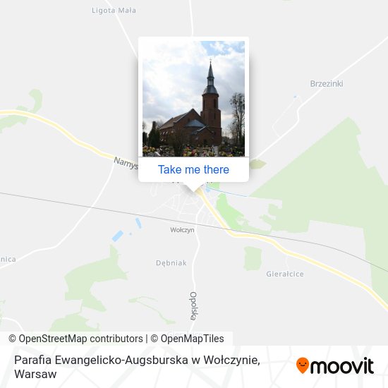 Parafia Ewangelicko-Augsburska w Wołczynie map