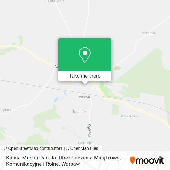 Kuliga-Mucha Danuta. Ubezpieczenia Majątkowe, Komunikacyjne i Rolne map