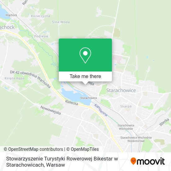 Карта Stowarzyszenie Turystyki Rowerowej Bikestar w Starachowicach