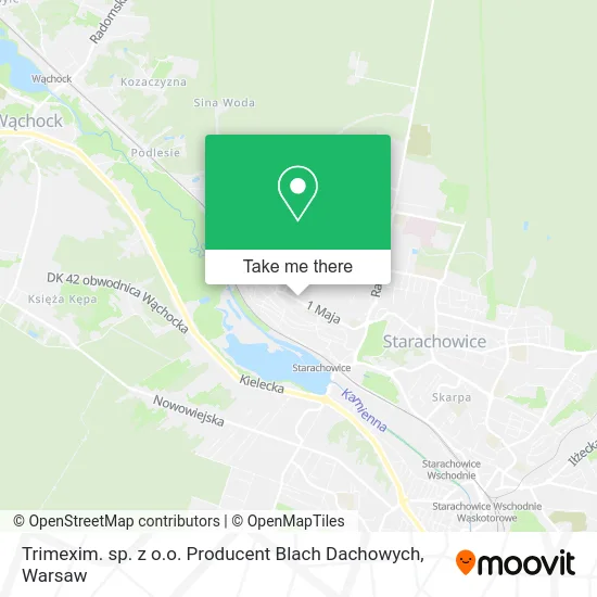 Карта Trimexim. sp. z o.o. Producent Blach Dachowych