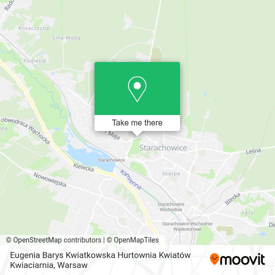 Карта Eugenia Barys Kwiatkowska Hurtownia Kwiatów Kwiaciarnia