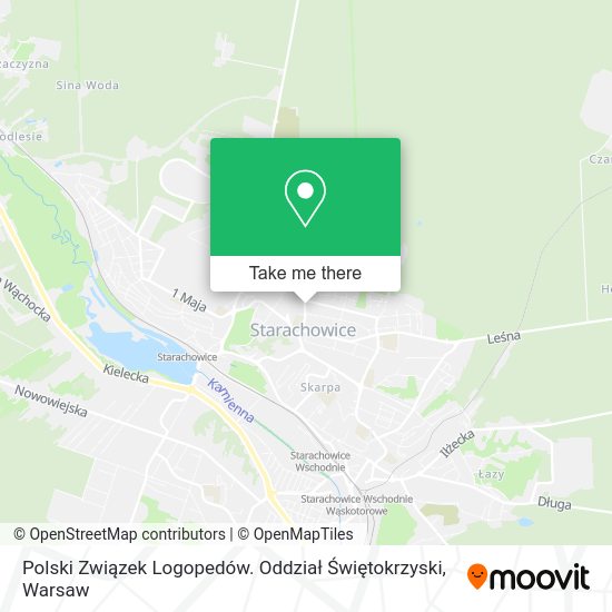 Polski Związek Logopedów. Oddział Świętokrzyski map