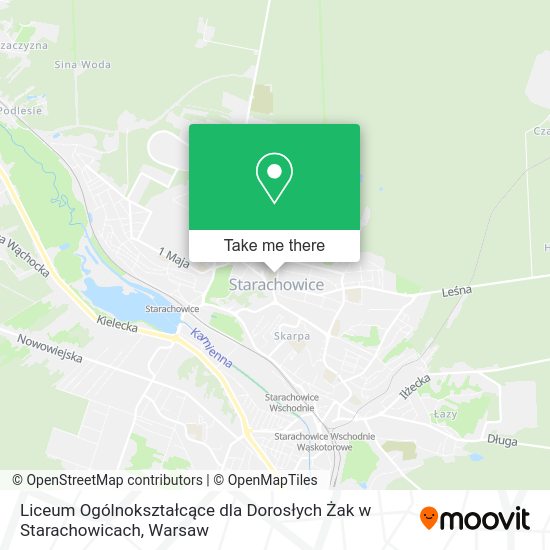 Liceum Ogólnokształcące dla Dorosłych Żak w Starachowicach map