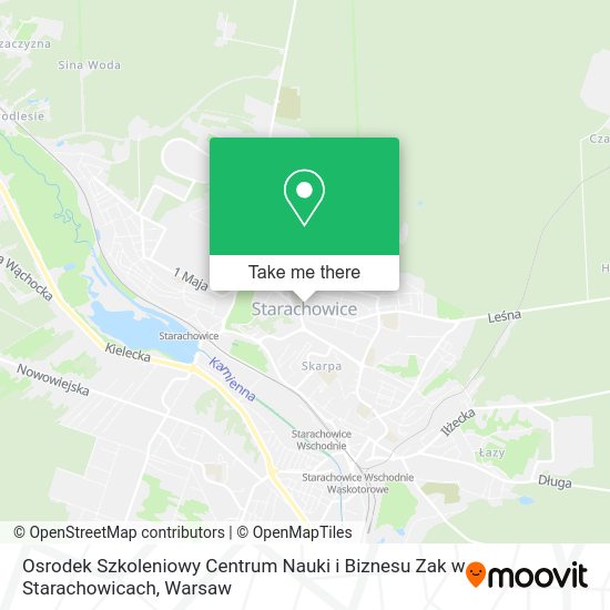 Osrodek Szkoleniowy Centrum Nauki i Biznesu Zak w Starachowicach map