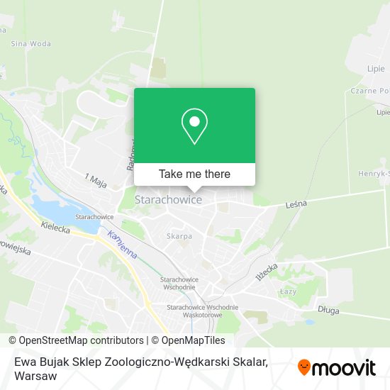 Ewa Bujak Sklep Zoologiczno-Wędkarski Skalar map